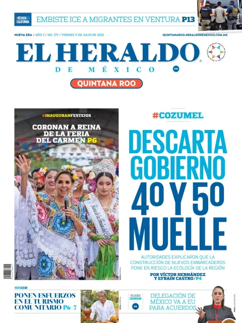 Portada de El Heraldo de Mexico - Quintana Roo del viernes, 11 de julio de 2025