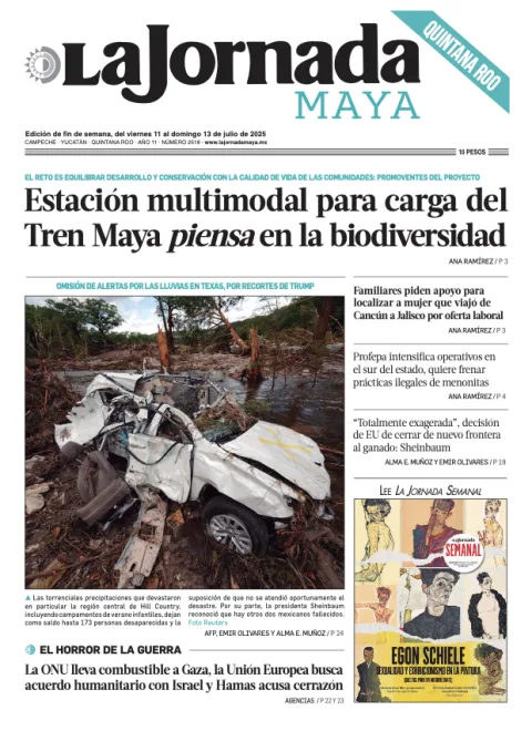 Portada de La Jornada Maya Quintana Roo del viernes, 11 de julio de 2025