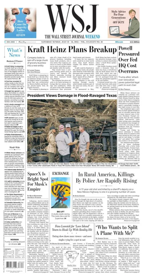 Portada de The Wall Street Journal