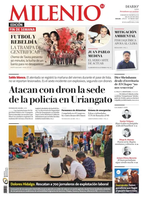 Portada de Milenio Leon del sábado, 12 de julio de 2025