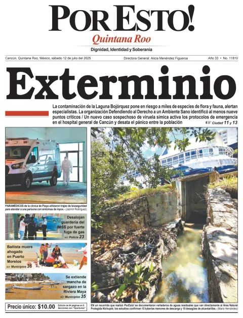 Portada de Por Esto (quintana Roo Cancun) del sábado, 12 de julio de 2025