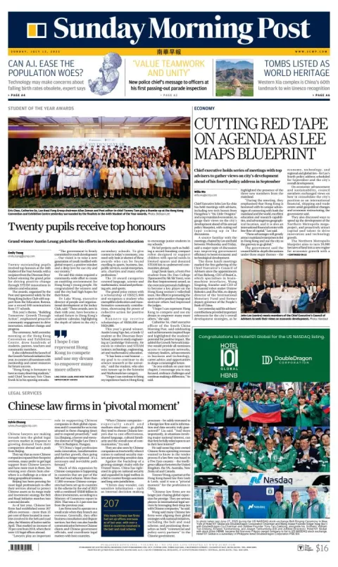 Portada de South China Morning Post