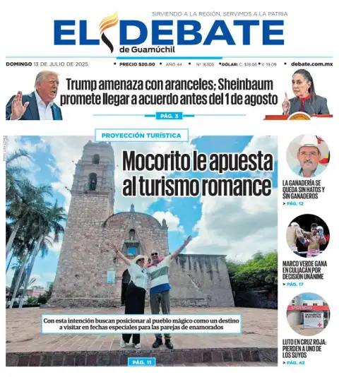 Portada de El Debate de Guamuchil
