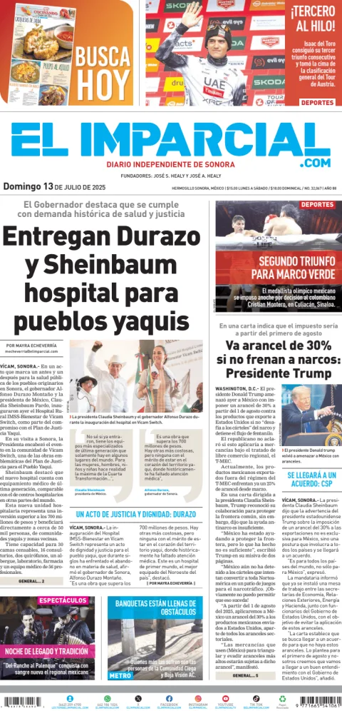 Portada de El Imparcial