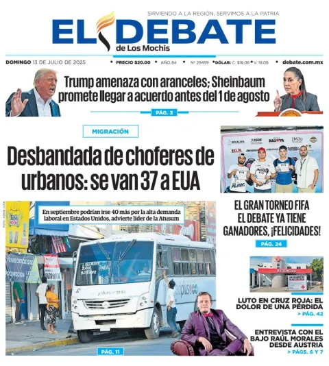 Portada de El Debate de los Mochis