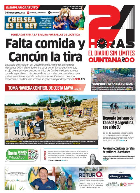 Portada de 24 Horas Quintana Roo