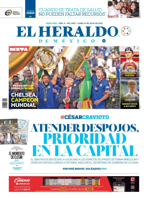 Portada de El Heraldo de Mexico