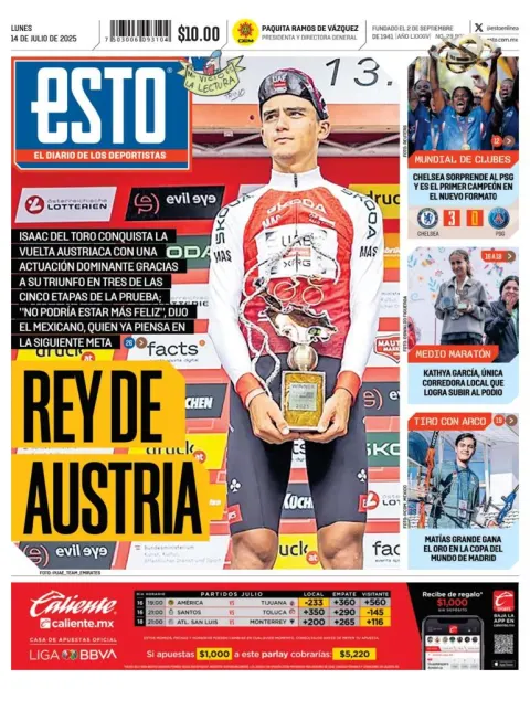 Portada de Esto del lunes, 14 de julio de 2025