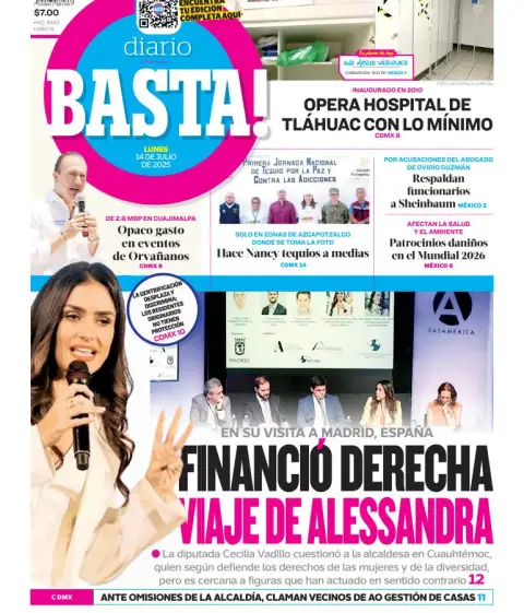 Portada de Basta del lunes, 14 de julio de 2025