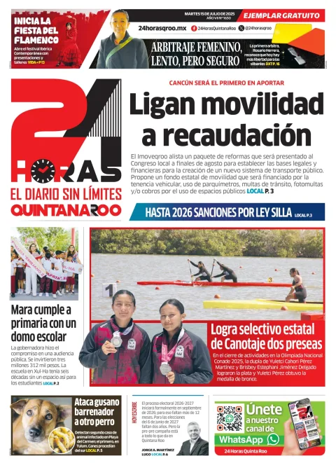 Portada de 24 Horas Quintana Roo