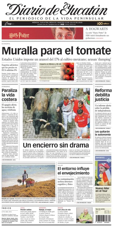 Portada de Diario de Yucatán
