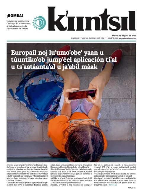 Portada de La Jornada - Kiintsil del martes, 15 de julio de 2025