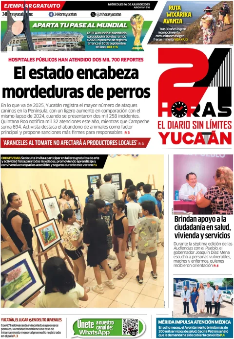 Portada de 24 Horas Yucatan
