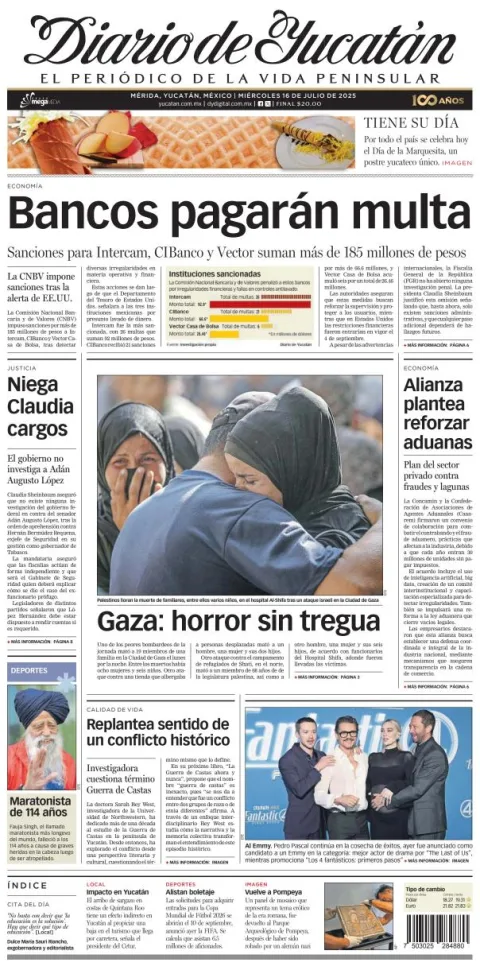Portada de Diario de Yucatán
