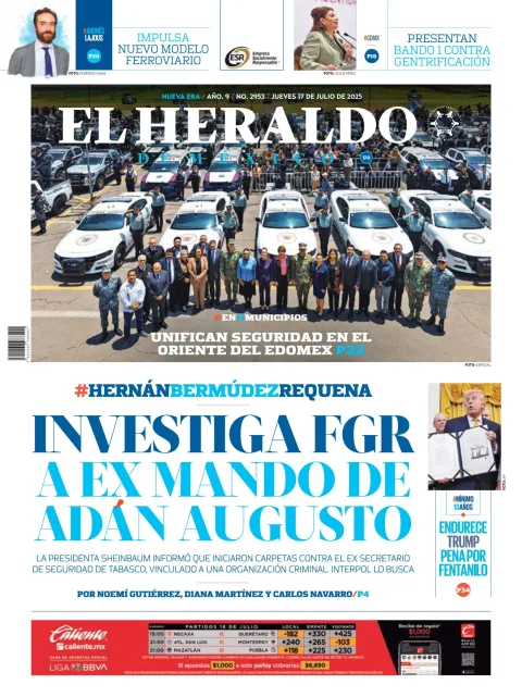 Portada de El Heraldo de Mexico
