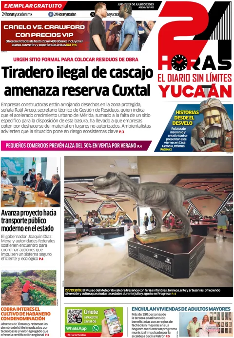 Portada de 24 Horas Yucatan