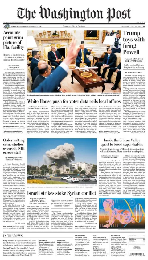 Portada de The Washington Post