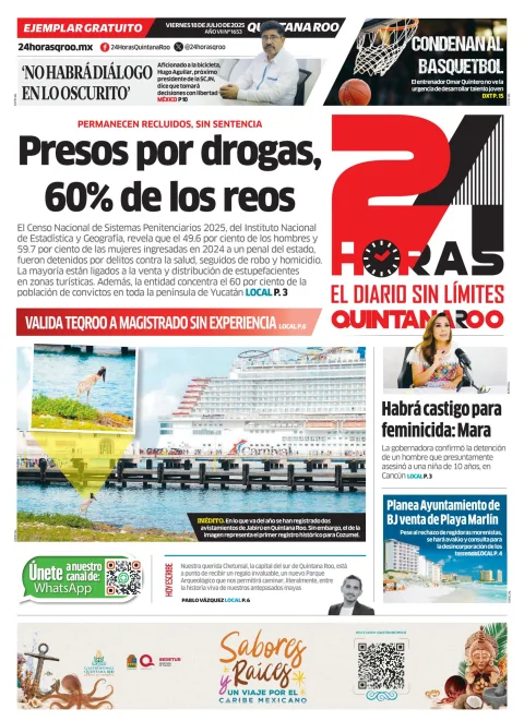 Portada de 24 Horas Quintana Roo