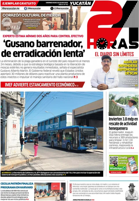 Portada de 24 Horas Yucatan