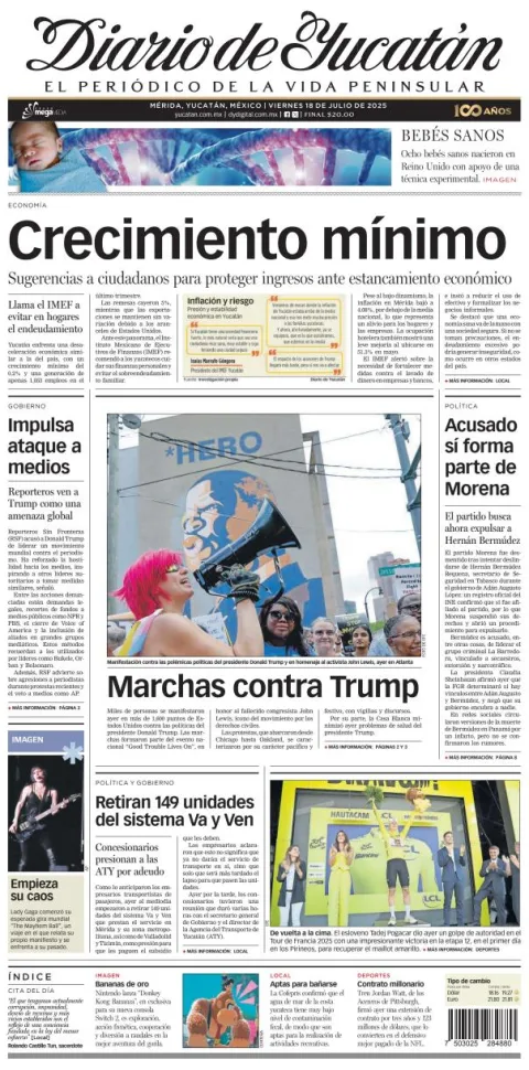 Portada de Diario de Yucatán