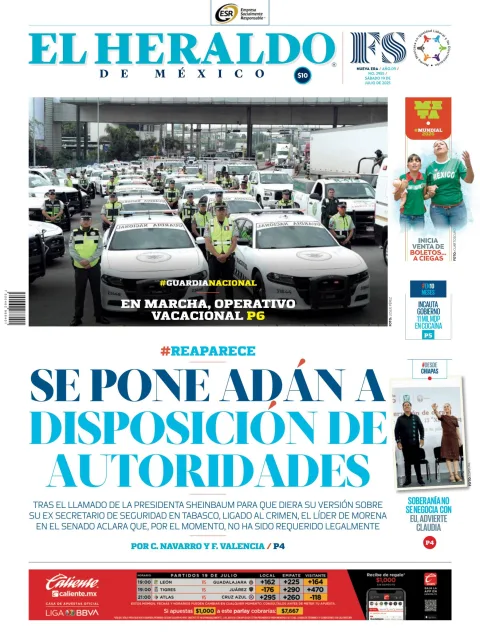 Portada de El Heraldo de Mexico