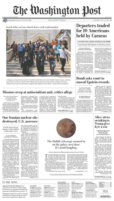 Portada de The Washington Post
