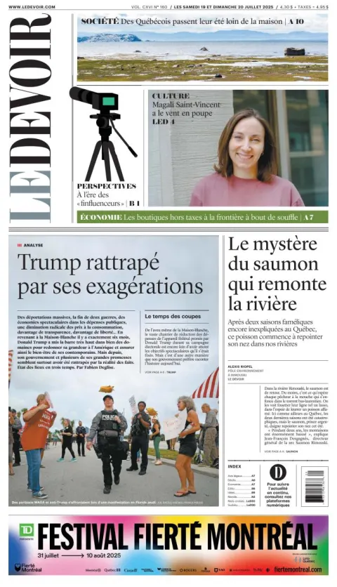 Portada de Le Devoir