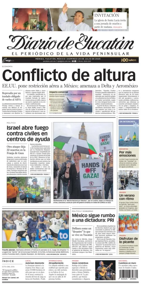 Portada de Diario de Yucatán