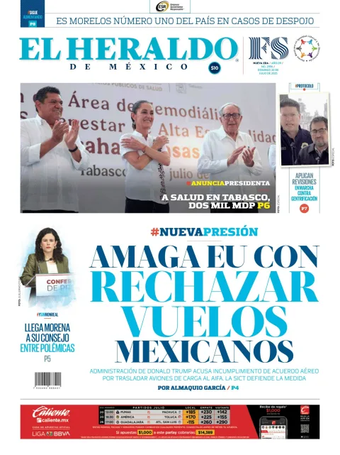 Portada de El Heraldo de Mexico
