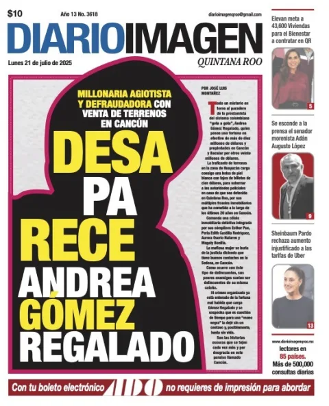 Portada de Diario Imagen Quintana Roo