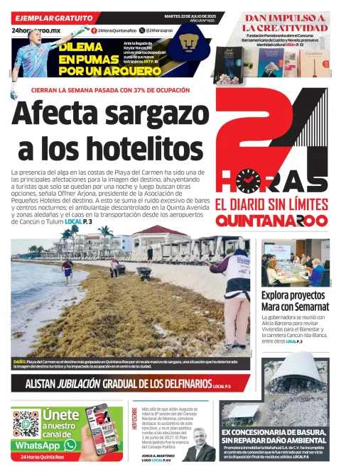 Portada de 24 Horas Quintana Roo