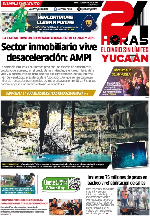 Portada de 24 Horas Yucatan