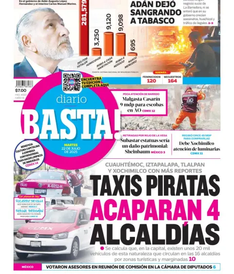 Portada de Basta del martes, 22 de julio de 2025
