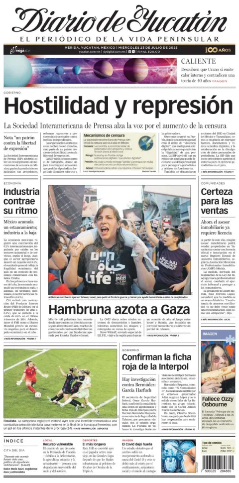 Portada de Diario de Yucatán