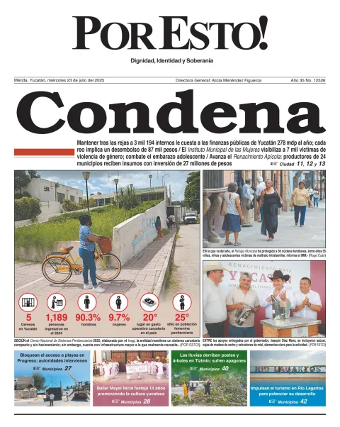 Portada de Por Esto (merida, Yucatan) del miércoles, 23 de julio de 2025
