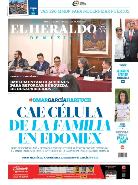 Portada de El Heraldo de Mexico