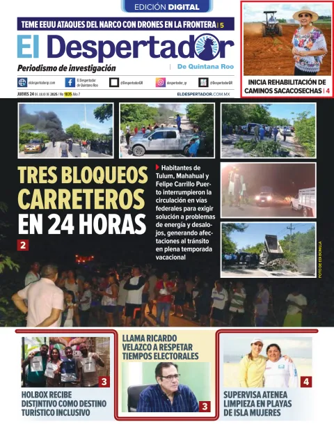Portada de El Despertador de Quintana Roo
