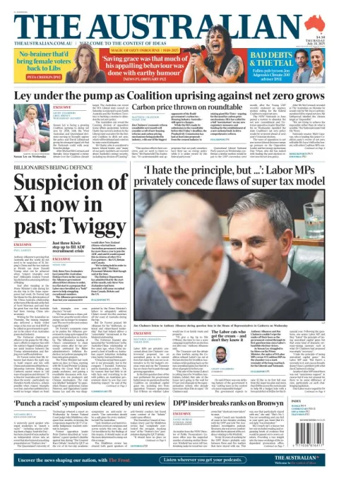 Portada de The Australian