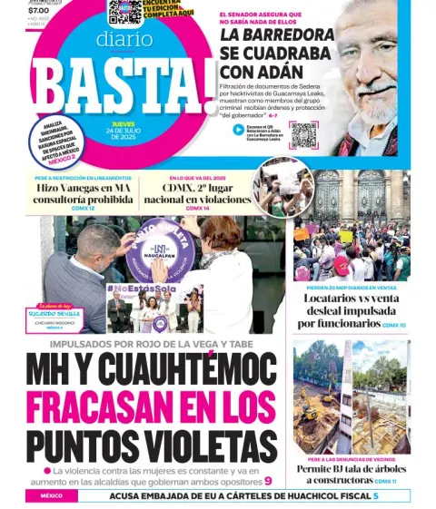 Portada de Basta del jueves, 24 de julio de 2025