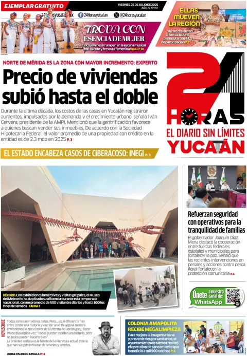 Portada de 24 Horas Yucatan