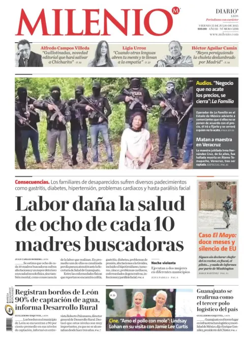 Portada de Milenio Leon del viernes, 25 de julio de 2025