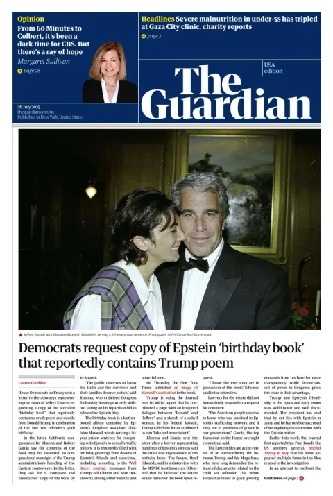 Portada de The Guardian (usa)