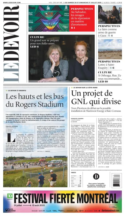 Portada de Le Devoir