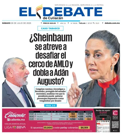 Portada de El Debate de Culiacan
