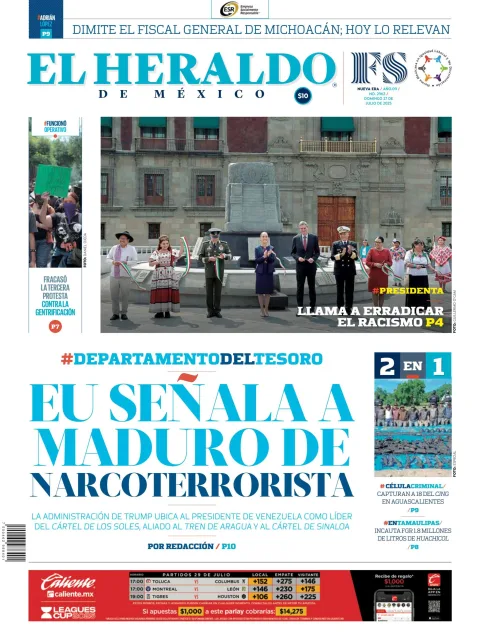Portada de El Heraldo de Mexico