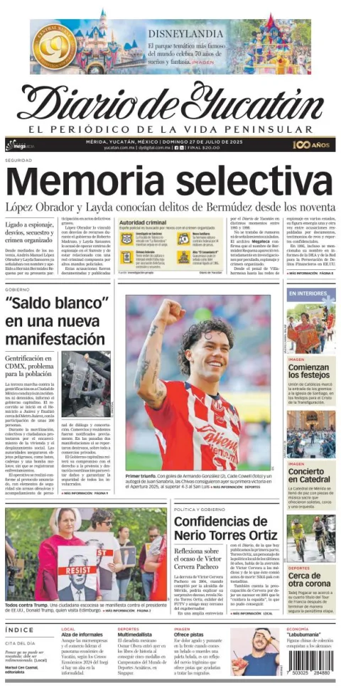 Portada de Diario de Yucatán