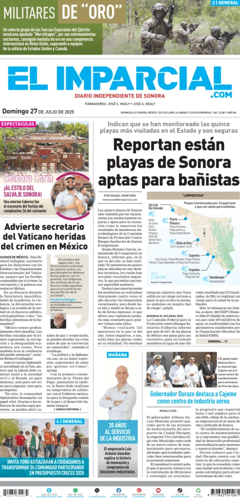 Portada de El Imparcial