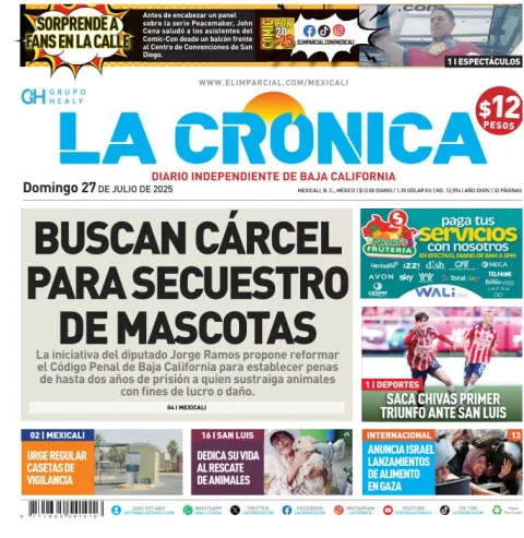 Portada de La Cronica