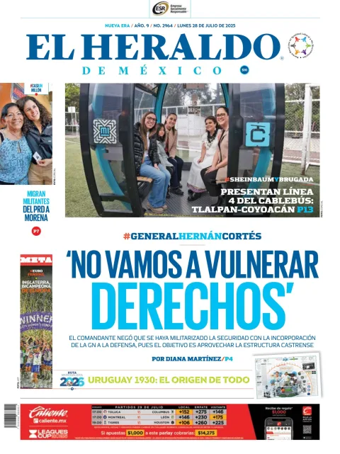 Portada de El Heraldo de Mexico