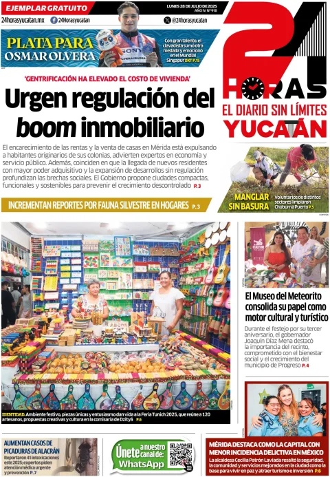 Portada de 24 Horas Yucatan